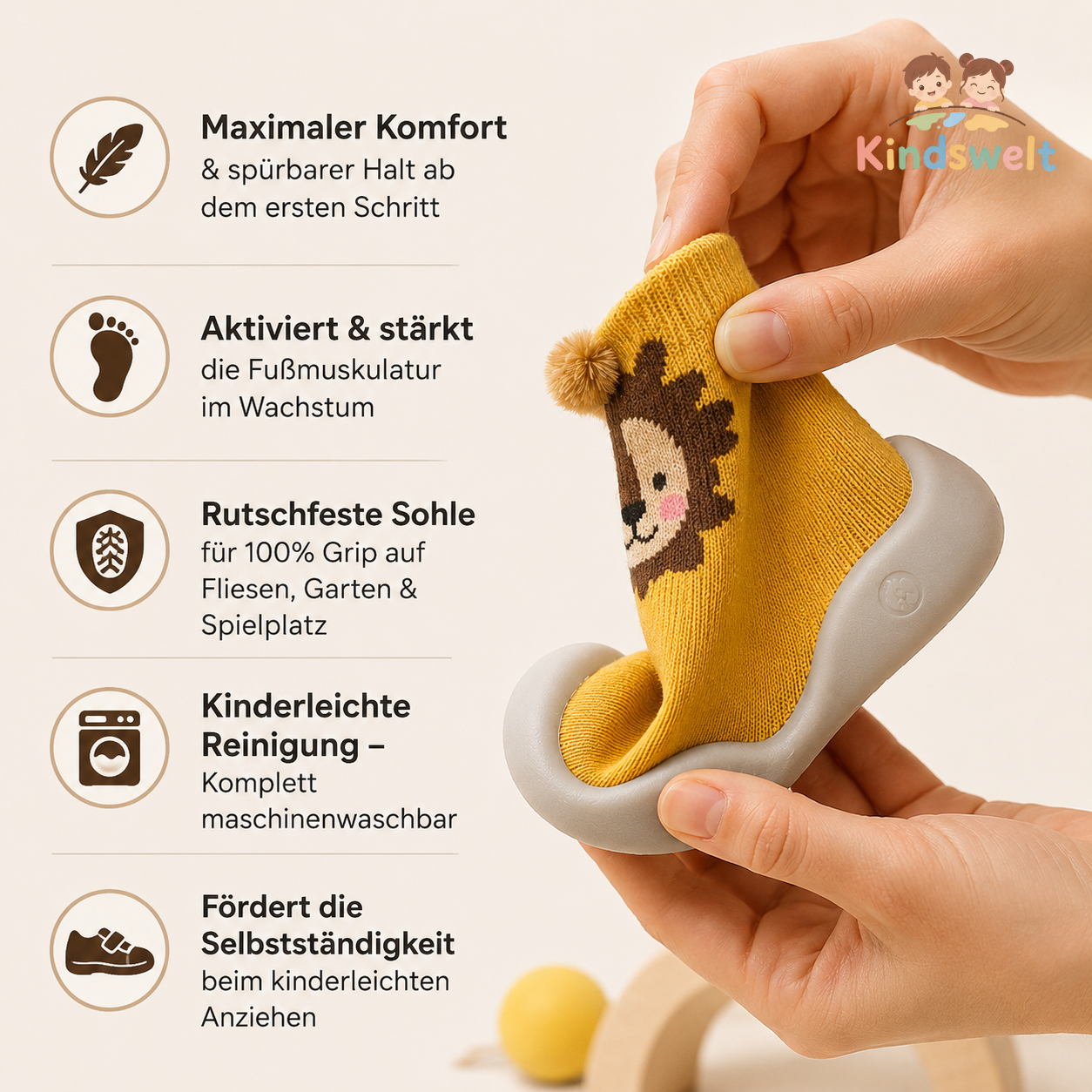 Trittfest Sockenschuhe